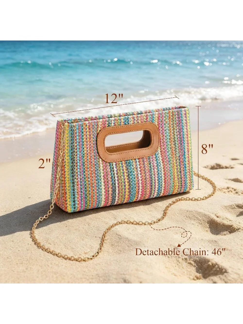 Women's Evening Handbags Clutch Purses for Women with Womens ColDetachable Chain